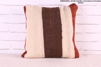 Moroccan pillow stripe rug 14.9 inches X 14.9 inches