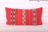 Long Moroccan pillow red 10.2 inches X 20 inches