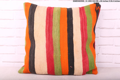 Multicolored Moroccan Striped Pillow 20 inches X 20.4 inches