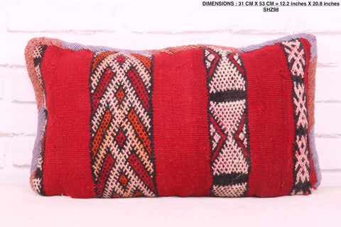 Moroccan pillow red 12.2 inches X 20.8 inches