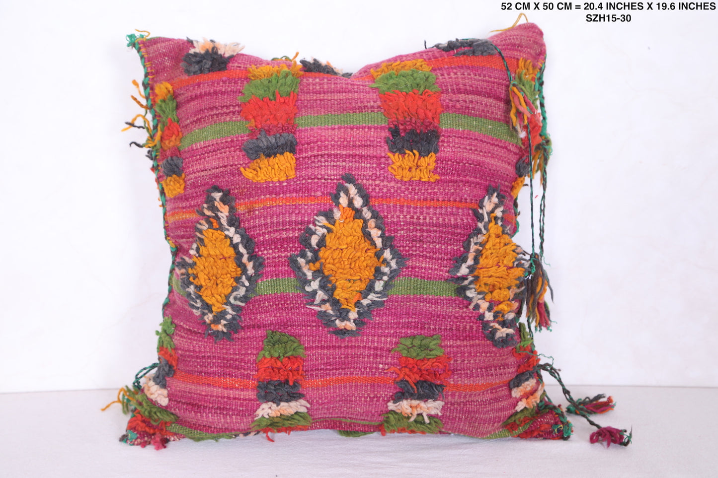 Moroccan handmade rug pillows 20.4 INCHES X 19.6 INCHES