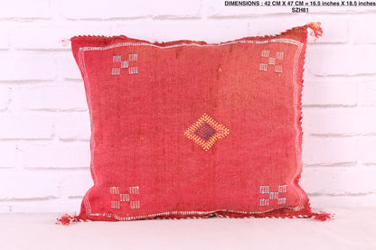 Pink Moroccan Kilim Pillow 16.5 inches X 18.5 inches