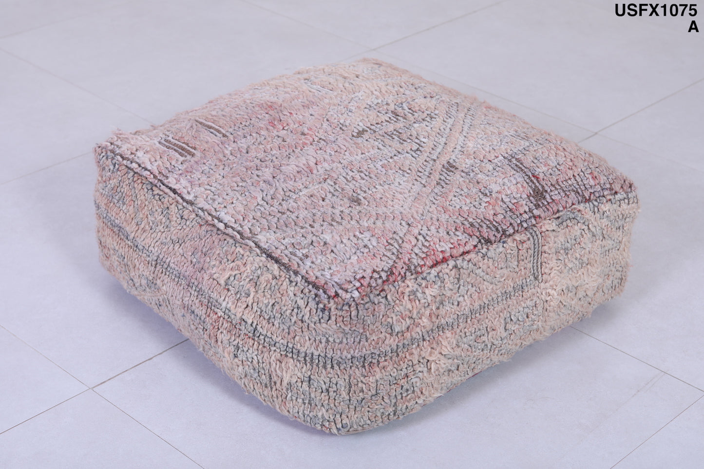 Moroccan handmade ottoman rug pouf 24’’ X 24” X 7.8’’