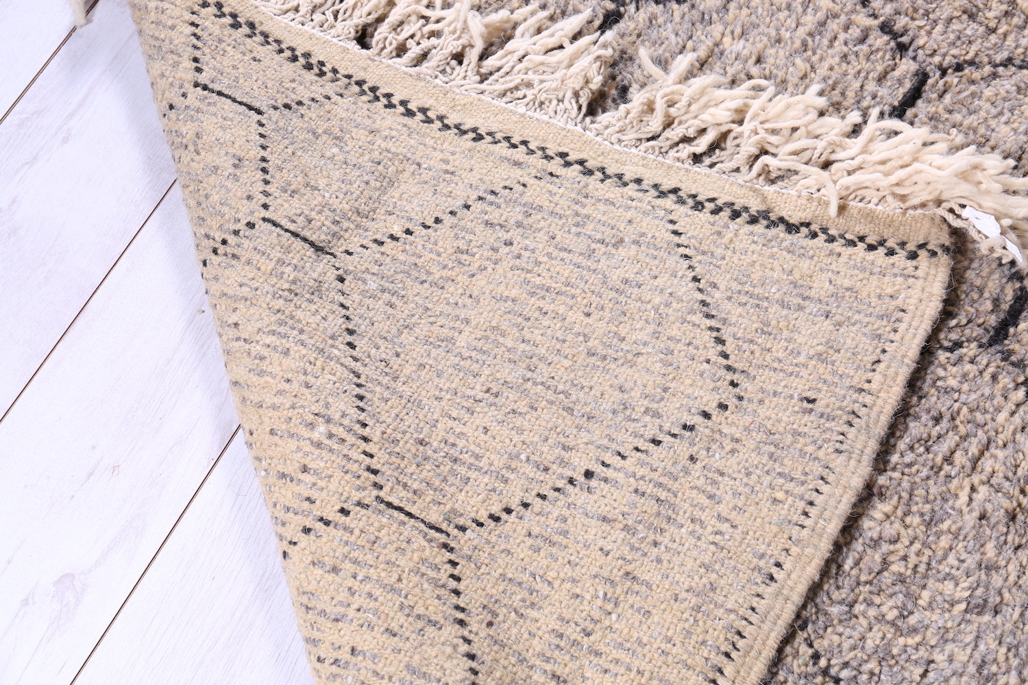 Moroccan Berber rug Gray - Handmade Beni Rug - Custom Rug