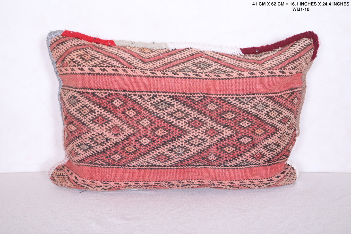 Moroccan handmade kilim pillow 16.1 INCHES X 24.4 INCHES