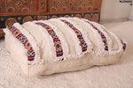Moroccan ottoman woven rug pouf cover