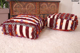 Two Moroccan Ottoman Poufs for sale