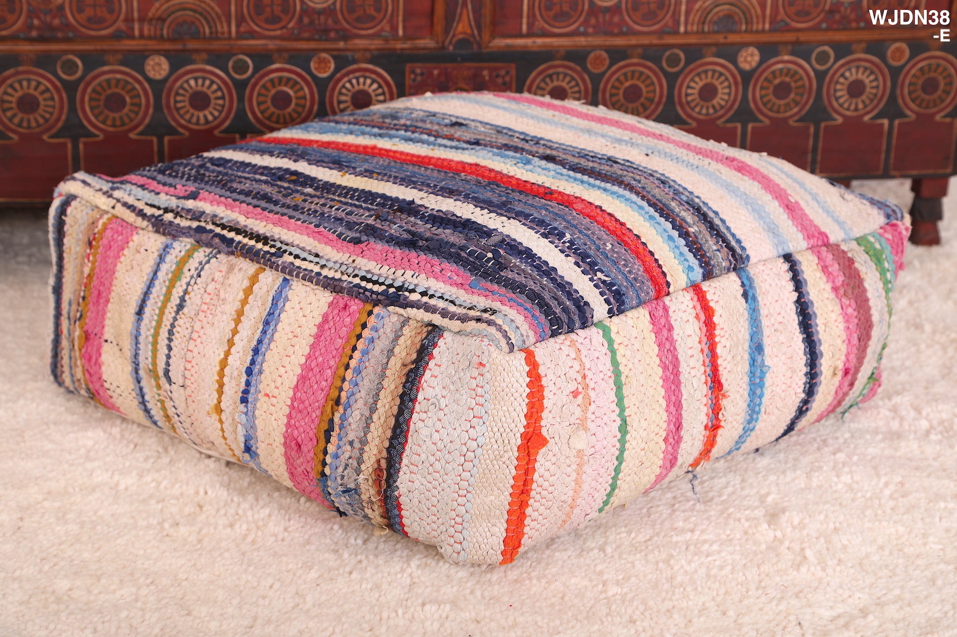 Moroccan handmade Berber striped pillow