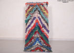 Vintage handmade moroccan berber runner rug 2.3 FT X 6 FT
