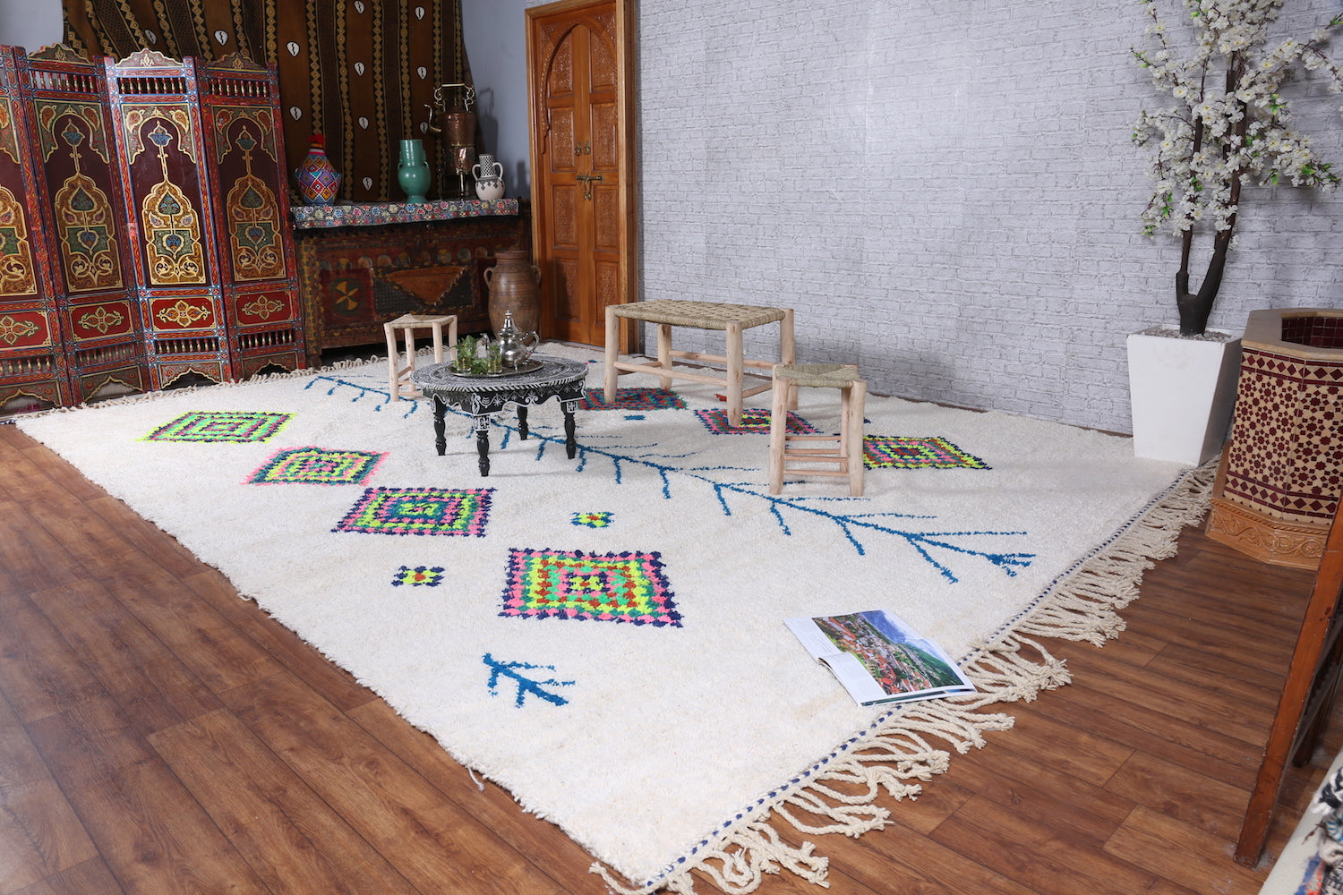 Custom Moroccan rug - handmade azilal carpet