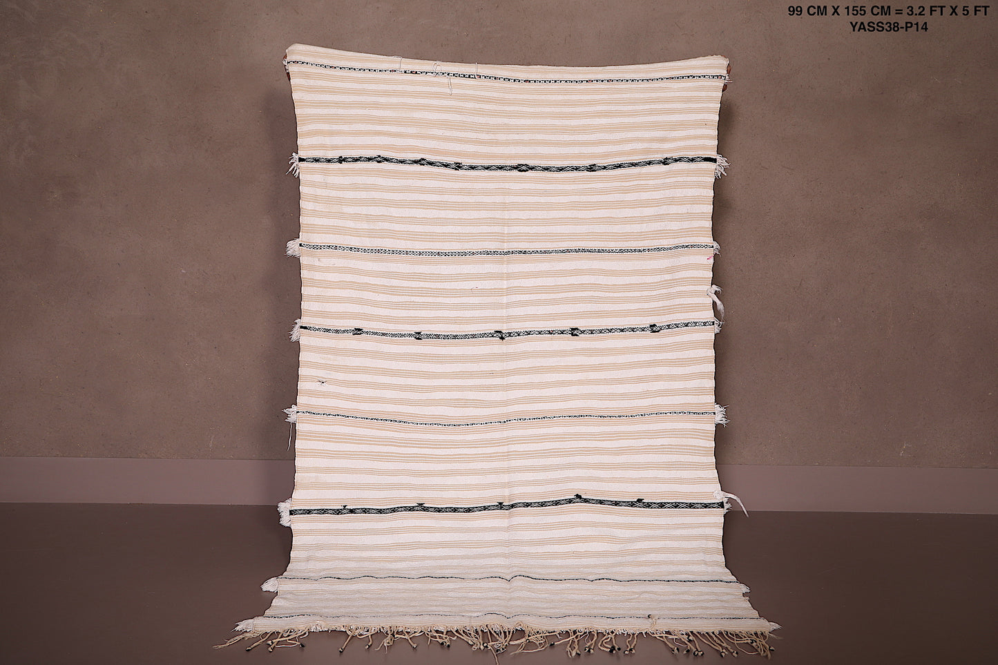Berber Wedding Blanket Rug 3.2 FT X 5 FT