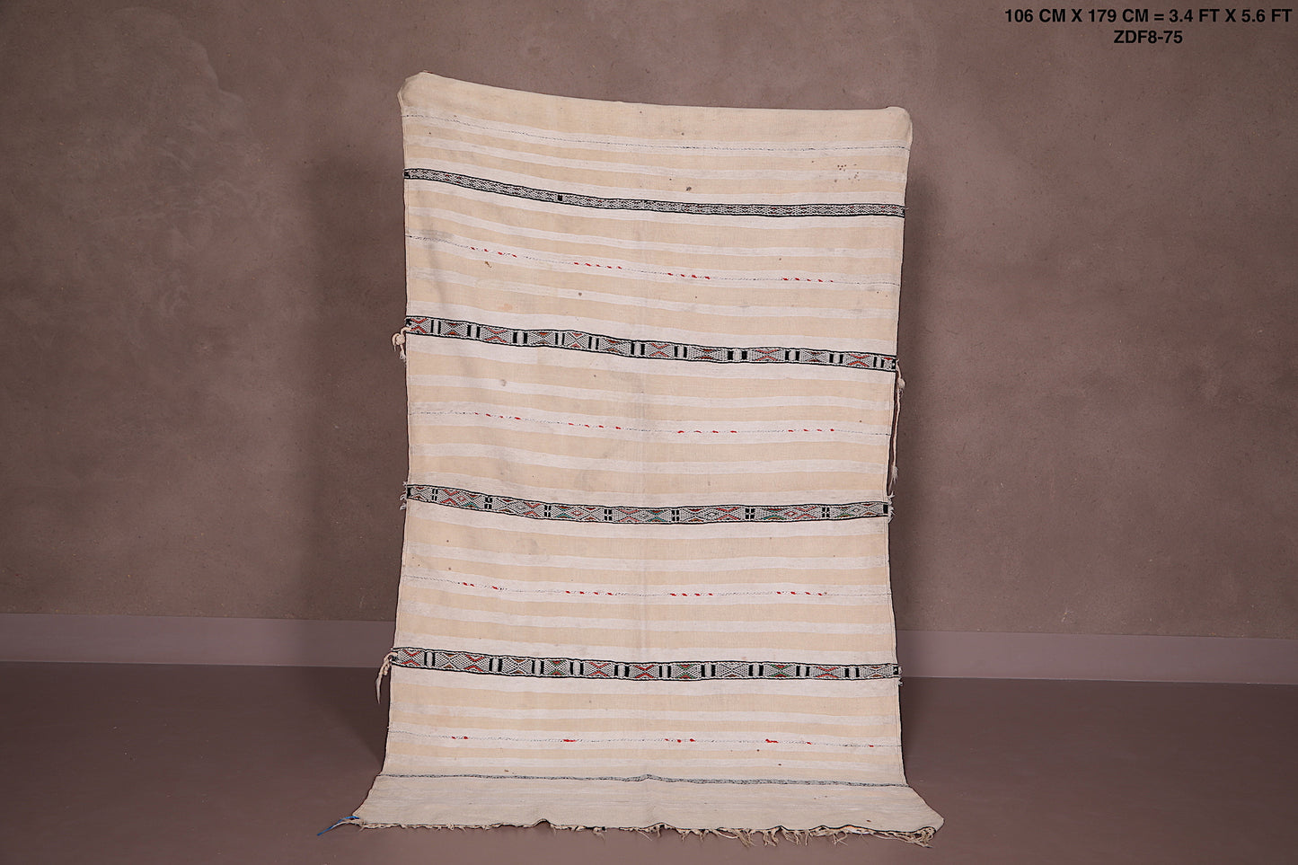 Vintage berber wedding blanket 3.4ft x 5.6ft