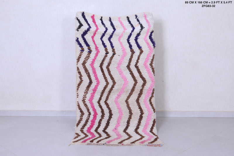 Shaggy Handmade Moroccan rug 2.9 X 5.4 Feet - Runner moroccan rugs