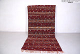 Wool and Silk Berber Kilim 5.5 ft x 10.9ft